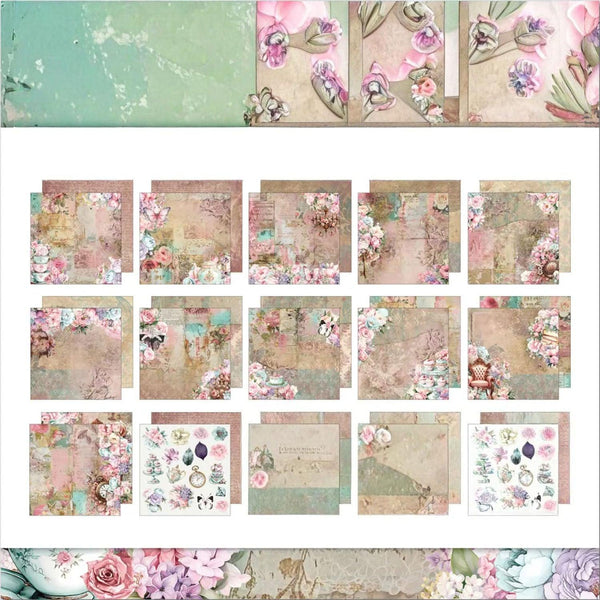 3 Quarter Designs Scrapbook Paper Pack 8" x 8" - Share Positivi-Tea
