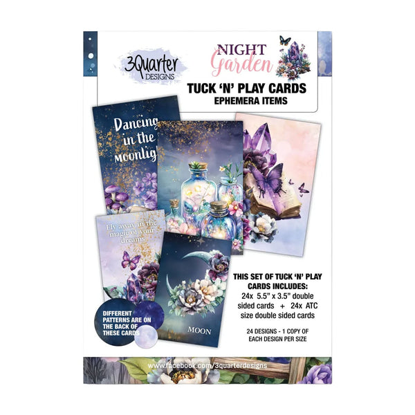 3 Quarter Designs Tuck ‘N’ Play Cards - Night Garden
