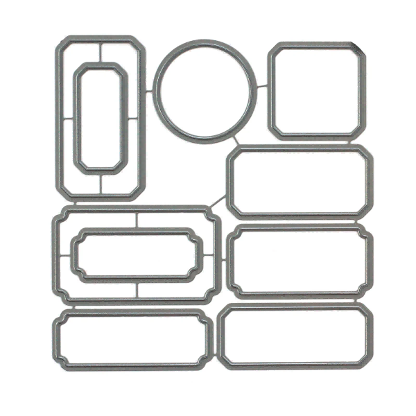 Poppy Crafts Cutting Dies & Stamp Set #140 - Bold Labels #2