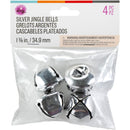 CousinDIY Jingle Bells 1.375" 4/Pkg Silver