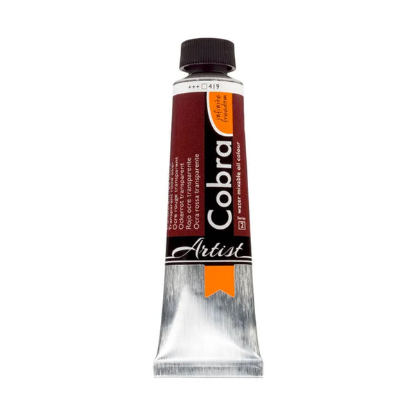 Cobra Artist Water Mixable Oil Colour  - 419 - Transparent Red Ochre 40ml