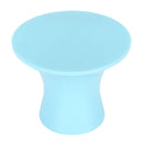 Light blue stool on a white background