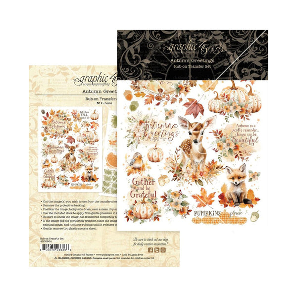 Graphic 45 Rub-On Transfers - Autumn Greetings*