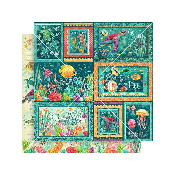 Graphic 45 Collection Pack 8"x 8" - Seas The Day