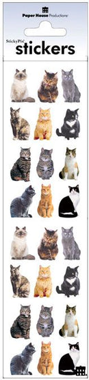 Paper House – Mini Mixed Cats Stickers (2.5" × 9.5")