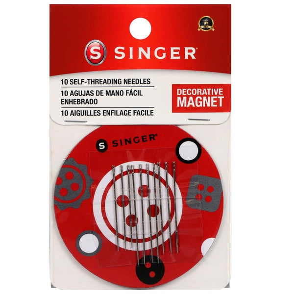 SINGER Self-Threading Hand Needles W/Magnetic Storage Assorted 10/Pkg