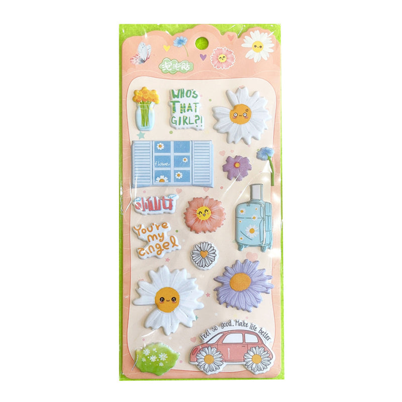 Poppy Crafts Puffy Sticker - Daisy Faces*