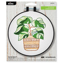 Bucilla Stamped Embroidery Kit W/6" Plastic Hoop Potted Beauty