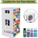 Set of 2oz paint bottles with a packaging display and measurement details.