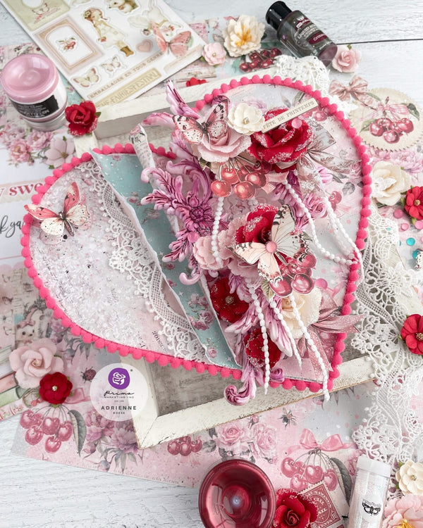 Prima Marketing Cherry Sweet By Frank Garcia Ephemera 76/Pkg Pink Dreams