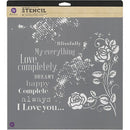 Prima Marketing Inc Stencil 12" x 12" Rose Sentiments*