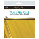 Deco Foil Transfer Sheets 6"X6" 12/Pkg Gold Sparkle
