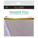 Deco Foil Transfer Sheets 6"X6" 12/Pkg Silver Sparkle