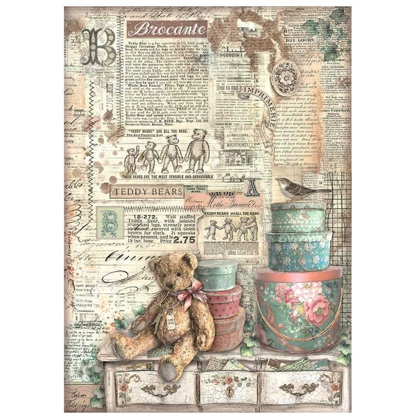 Stamperia Assorted Rice Paper A4 6/Sheets - Brocante Antiques