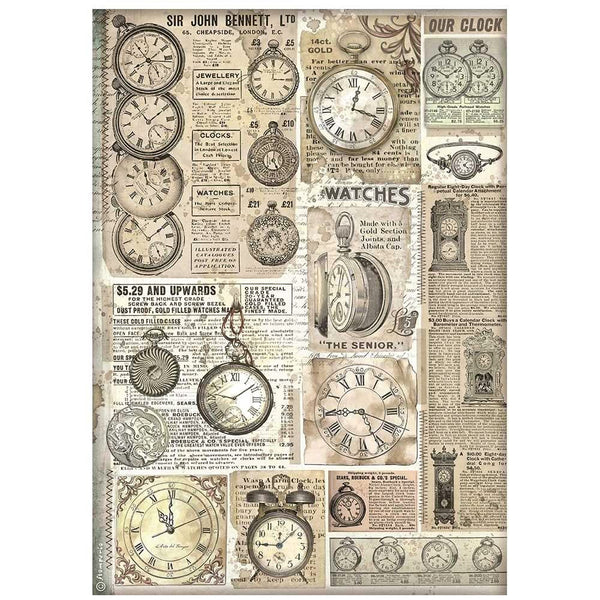 Stamperia Assorted Rice Paper A4 6/Sheets - Brocante Antiques
