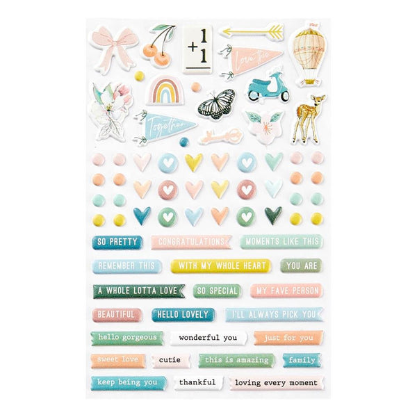 Spellbinders Puffy Motif Stickers From Rosie's Studio Heartfelt