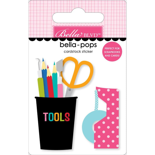 Bella Blvd Let's Scrapbook! Bella-Pops 3D Stickers Scrappy Tools*