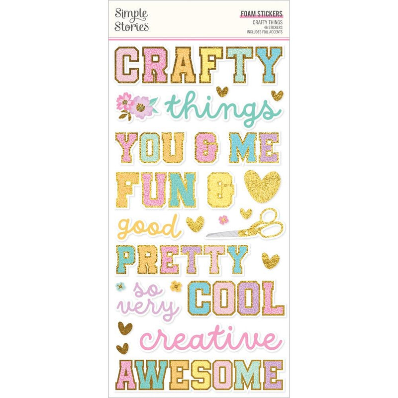 Simple Stories Crafty Things Stickers 46/Pkg Foam