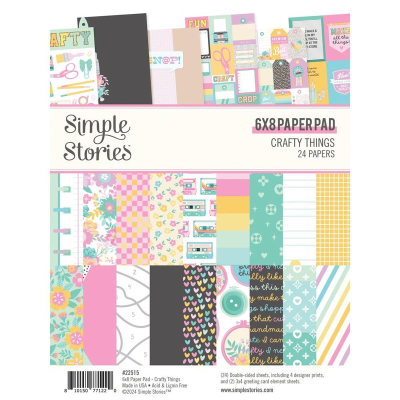 Simple Stories Double-Sided Paper Pad 6"X8" 24/Pkg Crafty Things*