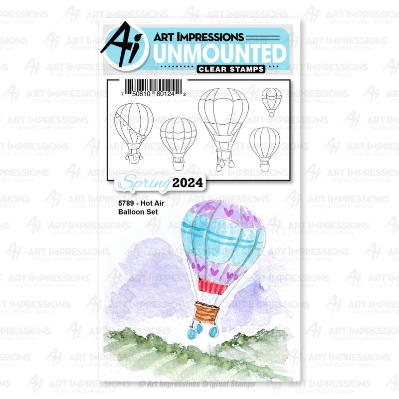 Art Impressions Watercolour Clear Stamps Hot Air Balloon*