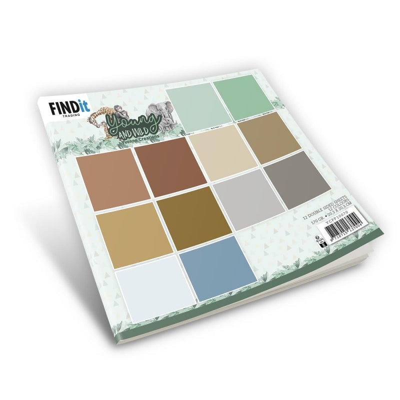 Find It Trading Yvonne Creations Paper Pack 8"X8" 12/Pkg Solid Colours, Young And Wild