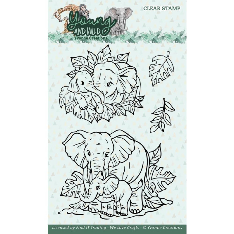 Find It Trading Yvonne Creations Clear Stamps Elephant, Young And Wild