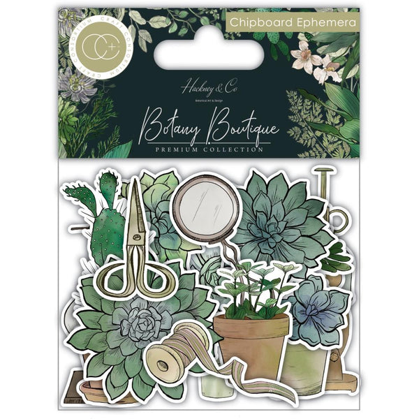 Craft Consortium Chipboard Ephemera 29/Pkg Botany Boutique