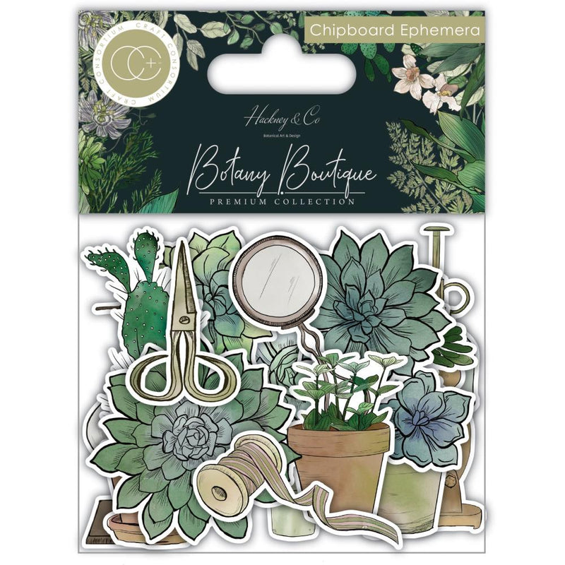 Craft Consortium Chipboard Ephemera 29/Pkg Botany Boutique