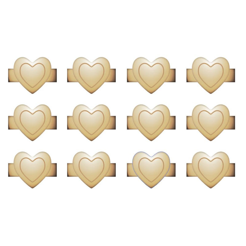 We R Charm Stapler Charm 12/Pkg Gold Heart