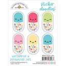 Doodlebug Water Bottle Sticker Doodles Happy Pills - 8026*