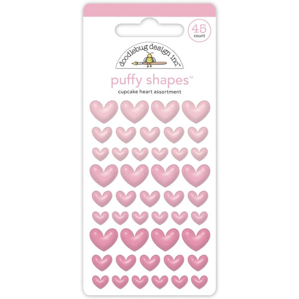 Doodlebug Puffy Stickers - Cupcake Heart*