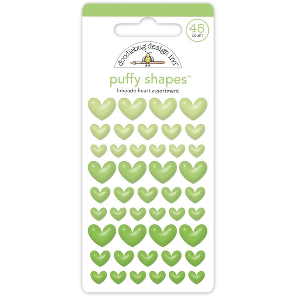 Doodlebug Puffy Stickers - Limeade Heart