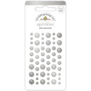 Doodlebug Sprinkles Adhesive Enamel Shapes Silver Assortment - 8214*