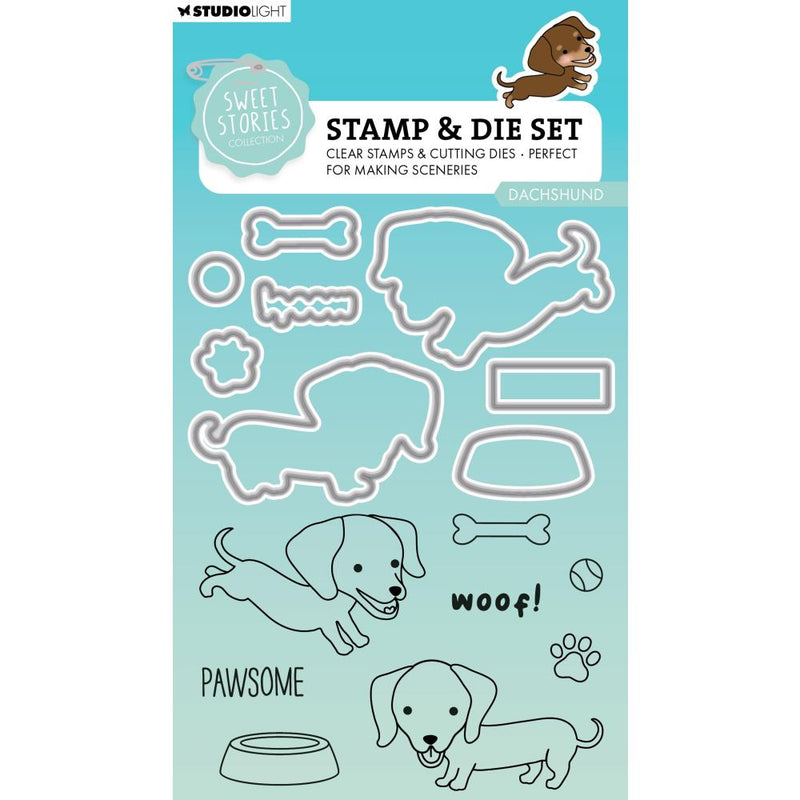 Studio Light Sweet Stories Stamp & Die Set Nr. 78, Dachsund