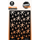 Studio Light Grunge 4.13"X5.83" Stencil Nr. 286, Star Background*