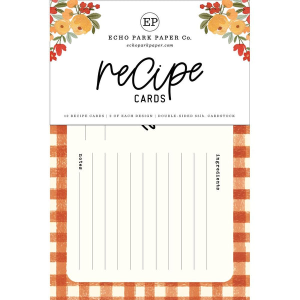 Echo Park Recipe Cards Hello Autumn*