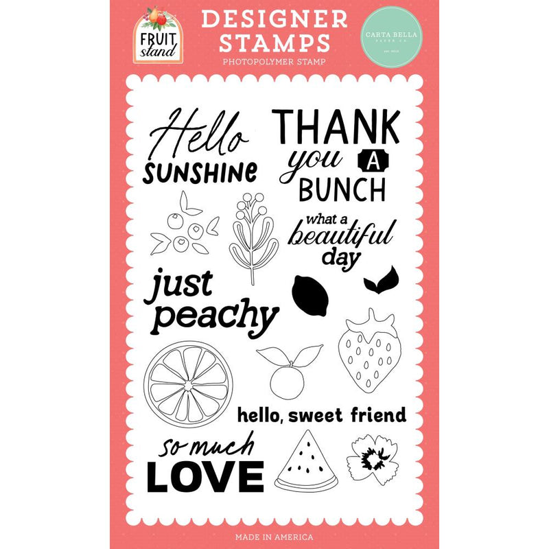 Carta Bella Stamps Sweet Friend, Fruit Stand