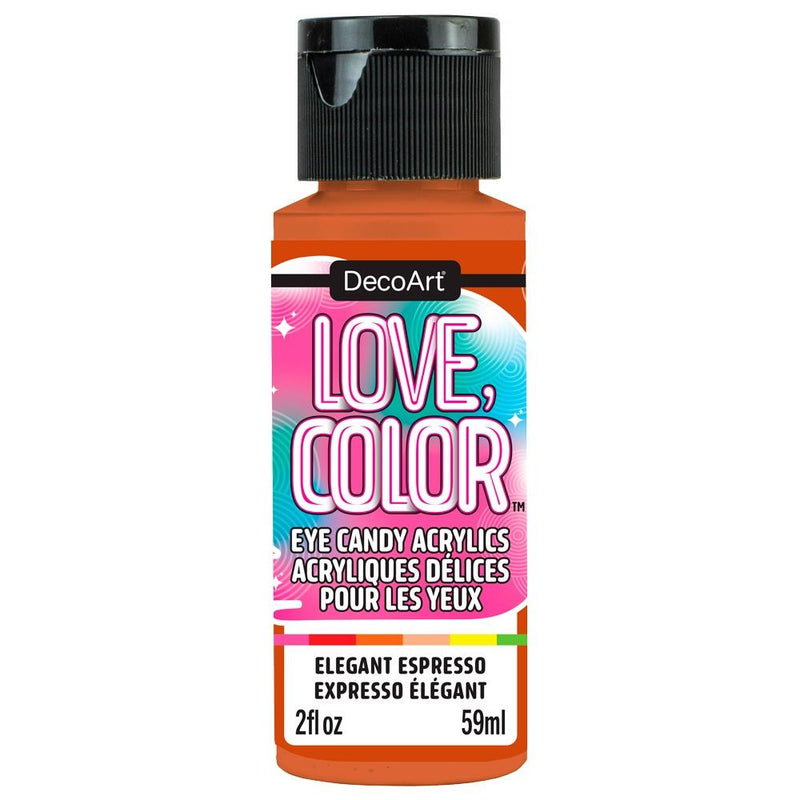 DecoArt Love Colour Eye Candy Acrylic Paint 2oz - Elegant Espresso