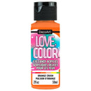 DecoArt Love Colour Eye Candy Acrylic Paint 2oz - Orange Crush