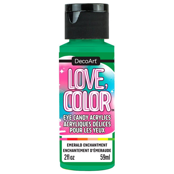 DecoArt Love Colour Eye Candy Acrylic Paint 2oz - Emerald Enchantment