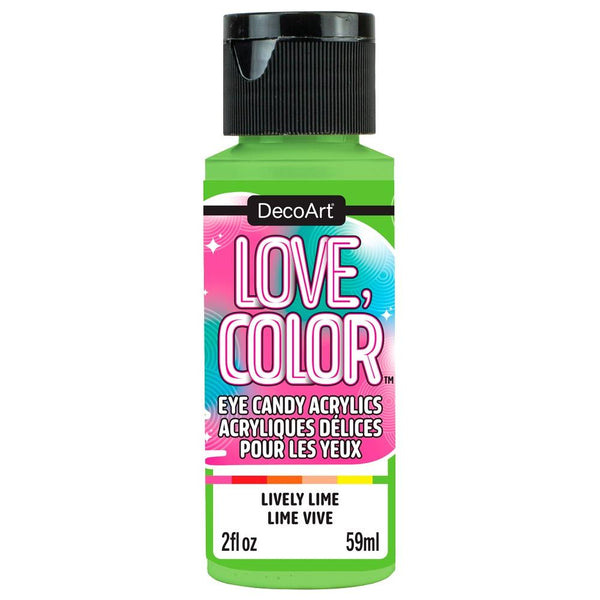 DecoArt Love Colour Eye Candy Acrylic Paint 2oz - Lively Lime