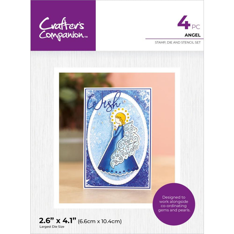 Crafter's Companion Stamp, Die And Stencil Set Angel