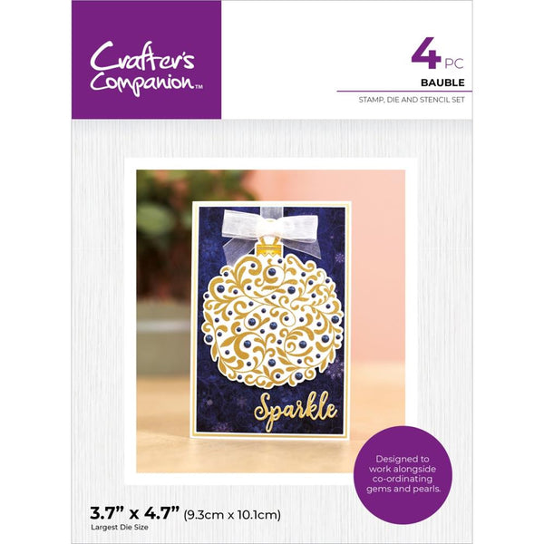 Crafter's Companion Stamp, Die And Stencil Set Bauble