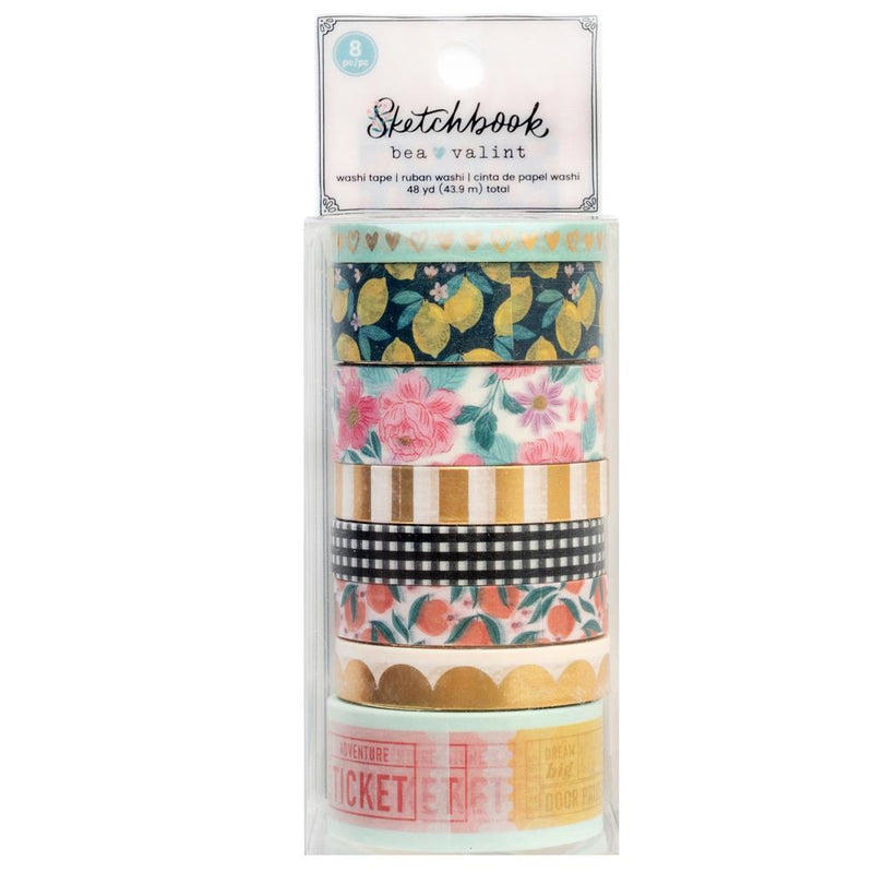 Bea Valint Sketchbook Washi Tape 8 Pieces