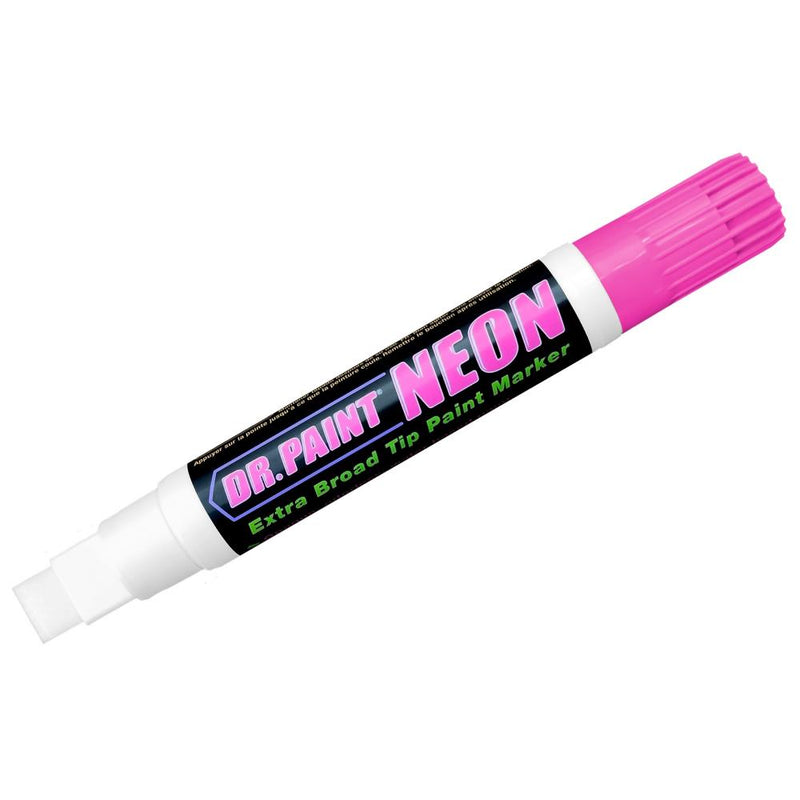 U-Mark Dr. Paint Neon Extra Broad Tip Paint Marker Carded - Pink*