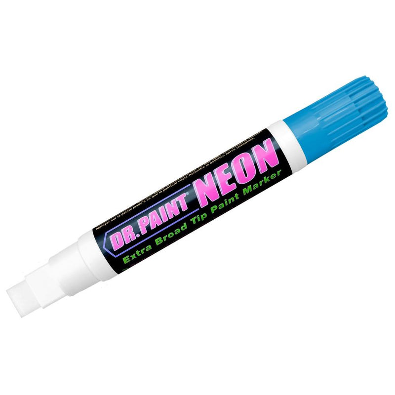 U-Mark Dr. Paint Neon Extra Broad Tip Paint Marker Carded - Blue*