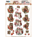 Find It Trading Berries Beauties Push Out Sheet Romantic Owl, Romantic Birds