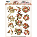 Find It Trading Berries Beauties Push Out Sheet Romantic Robin, Romantic Birds