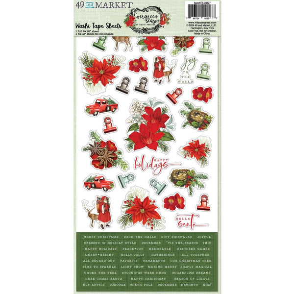 49 And Market Washi Sheets Evergreen Season