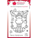 Woodware Clear Stamp 4"X6" Singles Moose Christmas